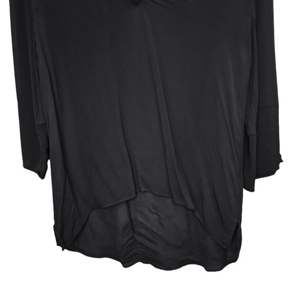 Zara Woman M Sheer Long Sleeve High Lo Tunic Black - Picture 3 of 15